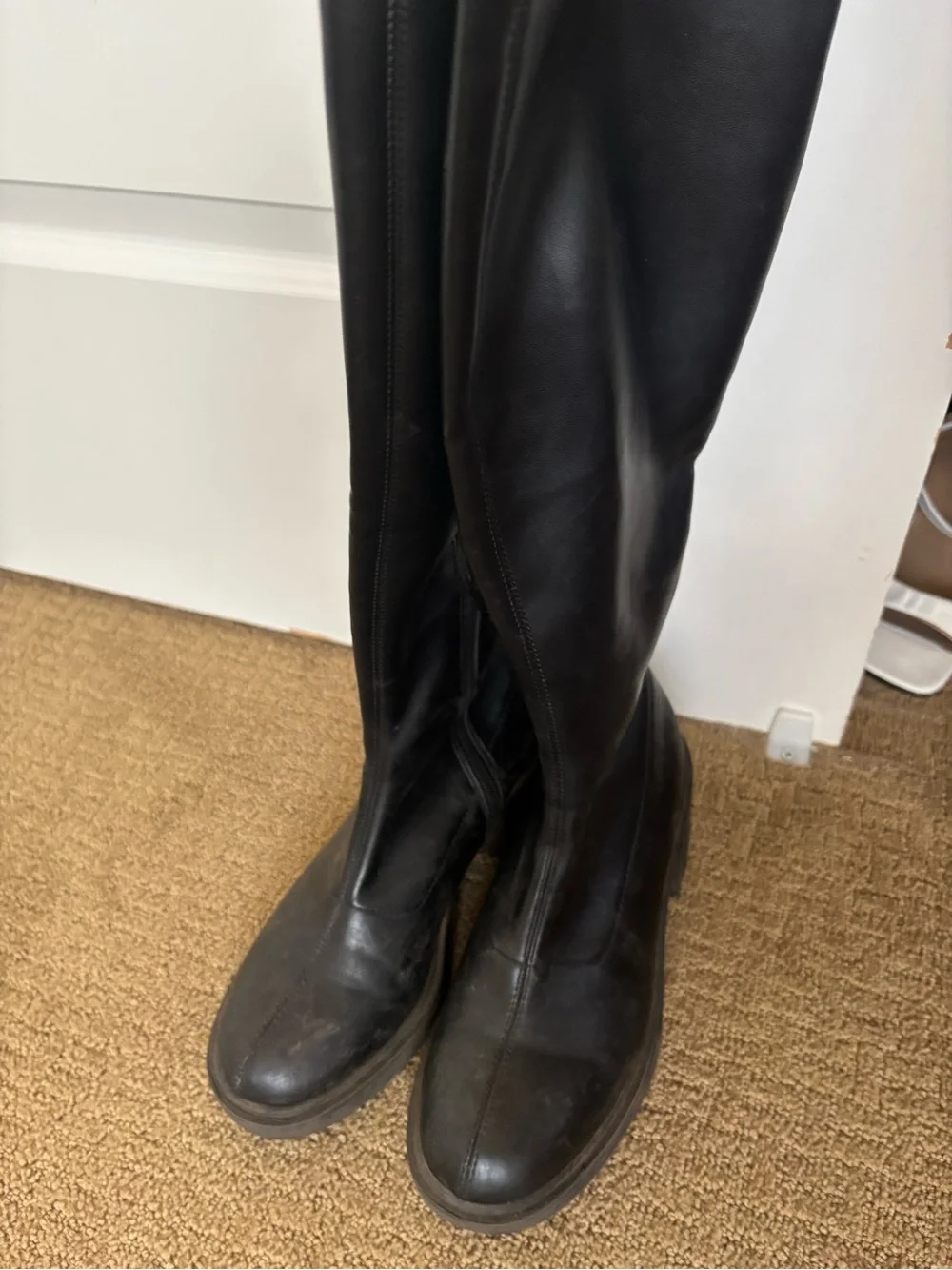 Well Worn Black Women's Tall faux Leather Boots